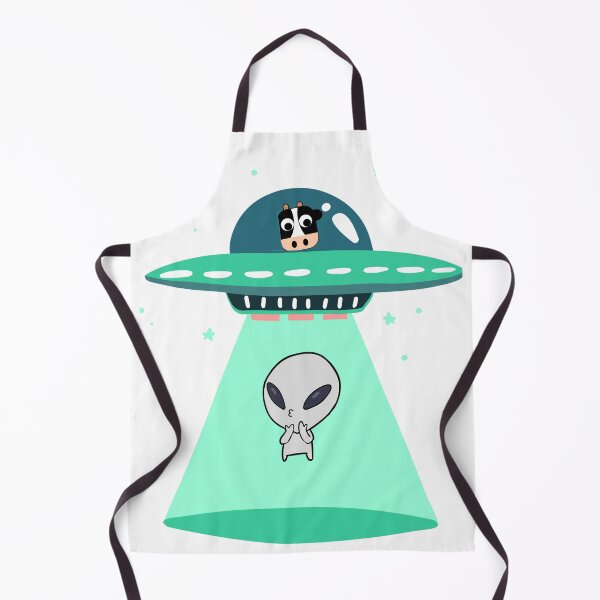 Item preview, Cute Alien Abduction, Kawaii UFO and Cow designed and sold by SleepyAvocadoCo.