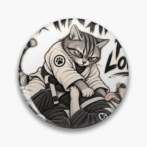 Item preview, Train Harder Purr Longer Funny Cat Dog BJJ Jiu Jitsu T-Shirt Design designed and sold by KIDEnia.