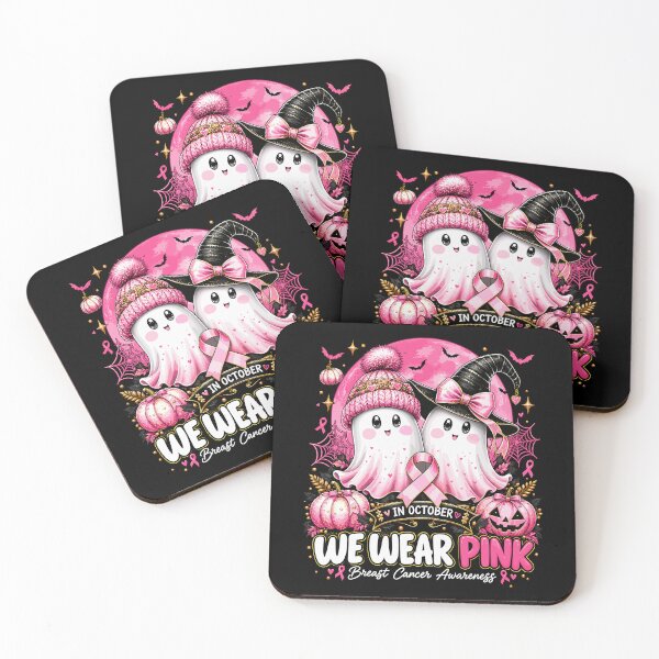 Item preview, In October We Wear Pink Cute Ghosts Breast Cancer Awareness designed and sold by  MOHAMED.