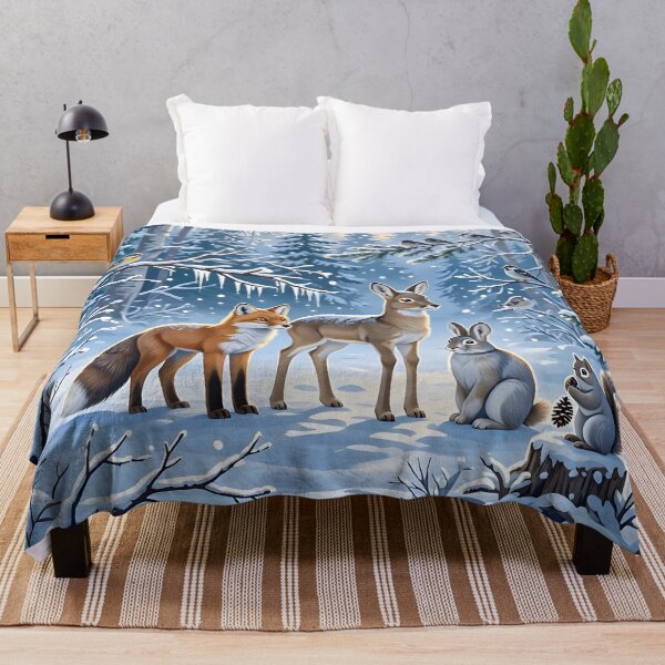 Item preview, Winter Forest Animals in Snow designed and sold by Sybille-Yates.