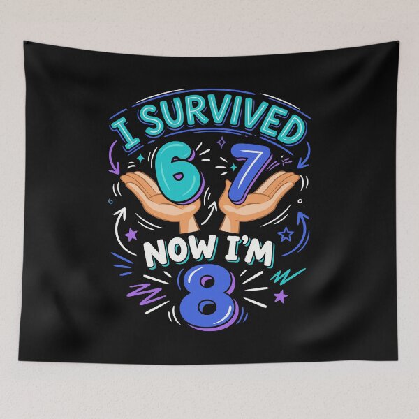 Item preview, I Survive 6 7 Now I'm 8 8th Years Old Boys Kids Birthday designed and sold by Hns Trending.