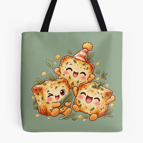 Item preview, Stuffing Bread Cubes Party Kawaii Thanksgiving Cute Funny Food Friends designed and sold by MagicMakerPh.