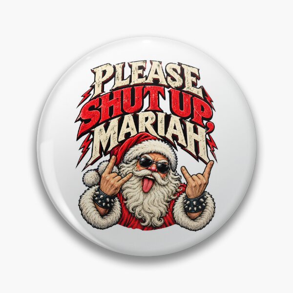 Item preview, Please Shut Up Mariah Cool Santa Funny Christmas Quote designed and sold by LoreneVDesign.