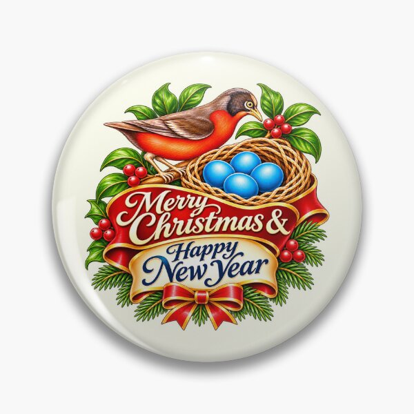 Item preview, Nurturing New Beginnings – Christmas Robin Bird Illustration designed and sold by annenambiro.