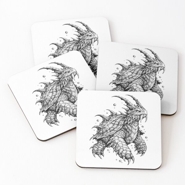Item preview, Dragon Turtle Dark Fantasy Spiked Sea Monster designed and sold by Szkicerka.