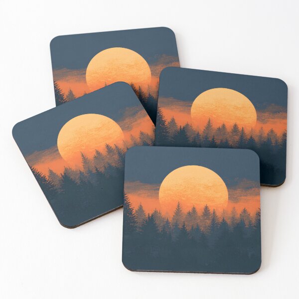Item preview, Orange moon over the forest designed and sold by ScienceRex.