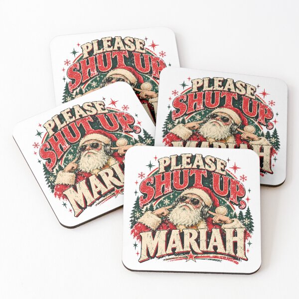 Item preview, Please Shut Up Mariah Cool Santa Funny Christmas Quote designed and sold by LoreneVDesign.