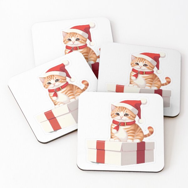 Item preview, Cute Orange Kitten in Santa Hat designed and sold by For-Cat Studio.