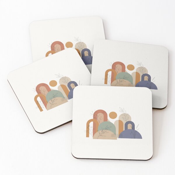 Item preview, Mid Century Boho Arches Botanical Horizon Art designed and sold by Living-Present.