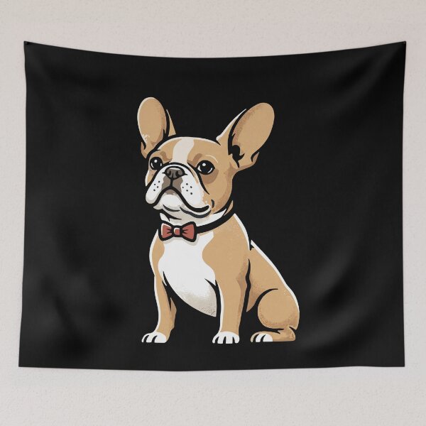 Item preview, Cute French Bulldog Wearing Red Bow Tie designed and sold by AIG - Andrei Ilie Graphics.