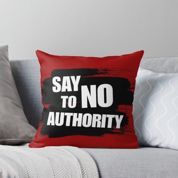 Item preview, Say No to Authority Poster | Protest Slogan Wall Art | Anti Authoritarian Statement Print designed and sold by Cynic Ink.