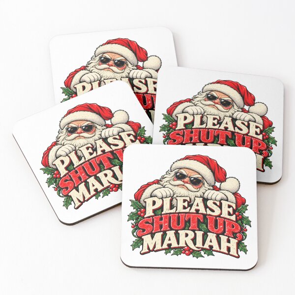 Item preview, Please Shut Up Mariah Cool Santa Funny Christmas Quote designed and sold by LoreneVDesign.