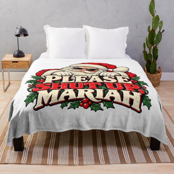 Item preview, Please Shut Up Mariah Cool Santa Funny Christmas Quote designed and sold by LoreneVDesign.
