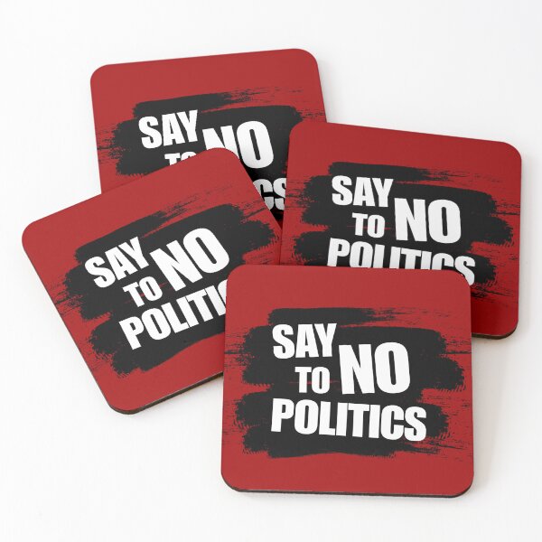 Item preview, Say No to Politics Poster | Protest Slogan Wall Art | Anti Political System Statement Print designed and sold by Cynic Ink.