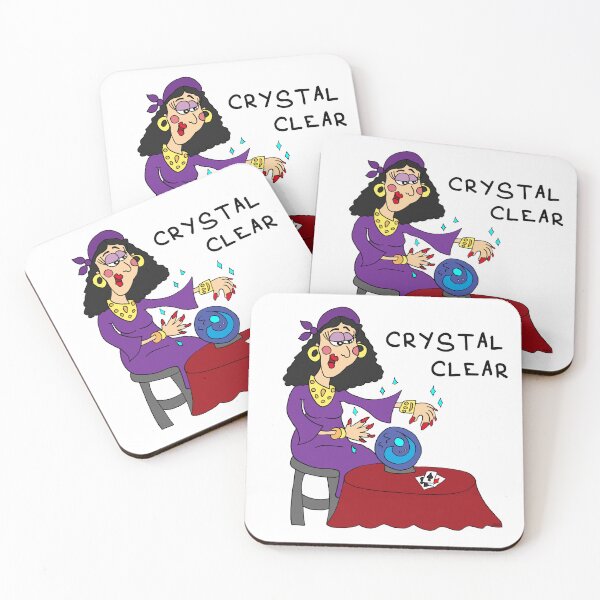 Item preview, Crystal Clear | Funny Fortune Teller Crystal Ball Visual Pun Sticker designed and sold by MyxaART.