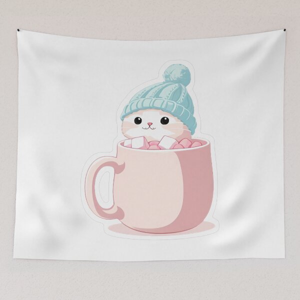 Item preview, Cozy Bunny in Pink Mug designed and sold by For-Cat Studio.