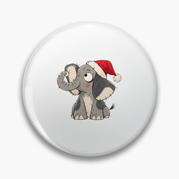 Item preview, Elephant in a Crooked Santa Cap designed and sold by The-Art-of-D.