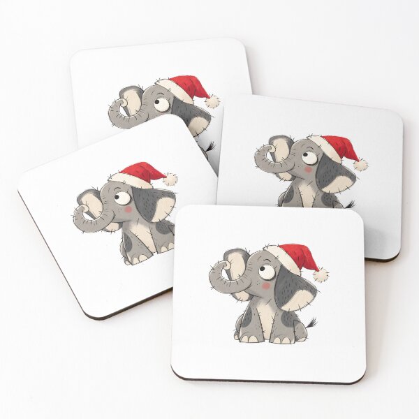 Item preview, Elephant in a Crooked Santa Cap designed and sold by The-Art-of-D.