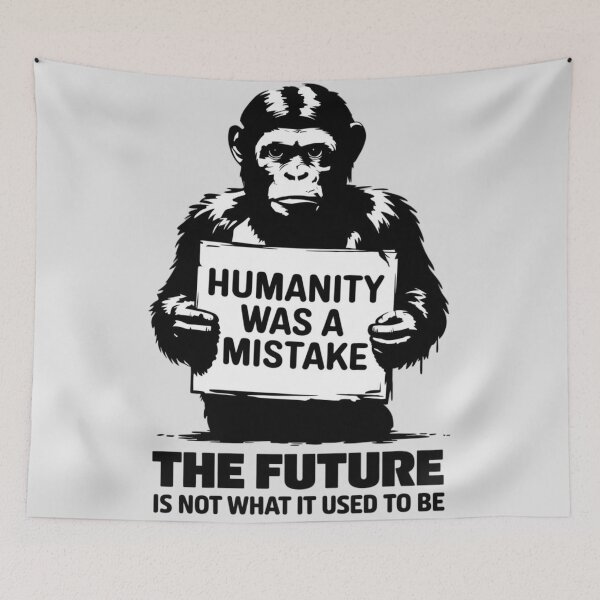 Item preview, Banksy Ape - Humanity was a mistake designed and sold by 123ks.