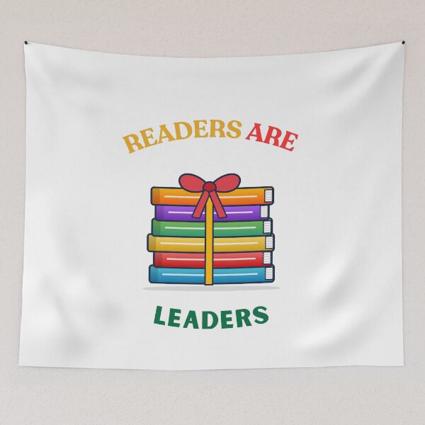 Item preview, Readers Are Leaders - Colorful Stack of Books With Red Bow Design designed and sold by JiderichHub.