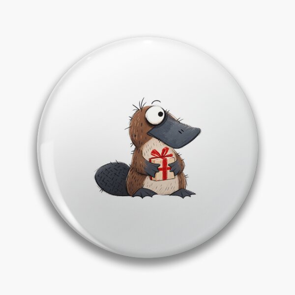 Item preview, Platypus Hugging a Christmas Parcel designed and sold by The-Art-of-D.