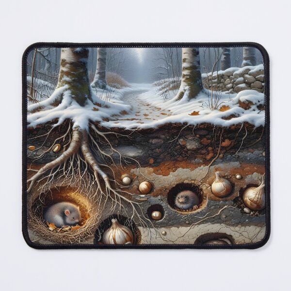 Item preview, Winter Woodland Underground Burrows and Hibernating Animals designed and sold by Sybille-Yates.