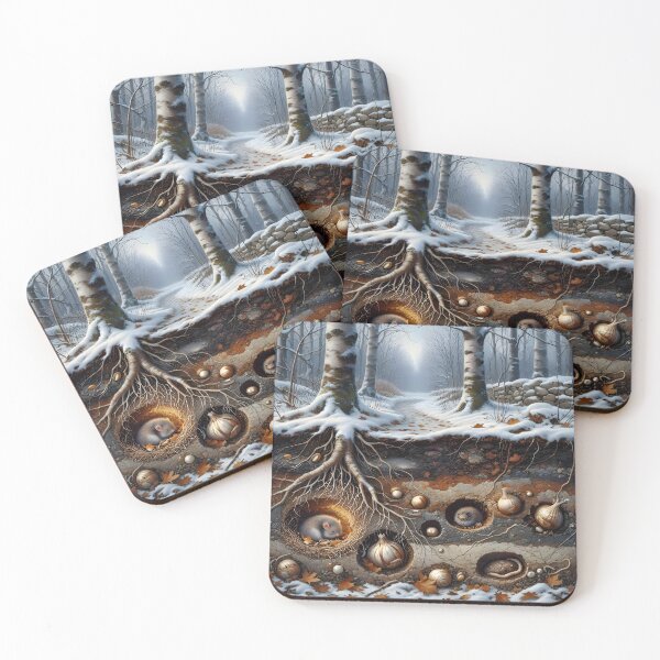 Item preview, Winter Woodland Underground Burrows and Hibernating Animals designed and sold by Sybille-Yates.