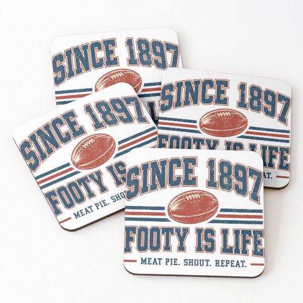 Item preview, Since 1897 Footy Is Life Vintage Meat Pie Shout designed and sold by Yellowriversss.