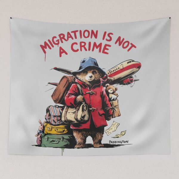 Item preview, Banksy - Migration is not a crime designed and sold by 123ks.