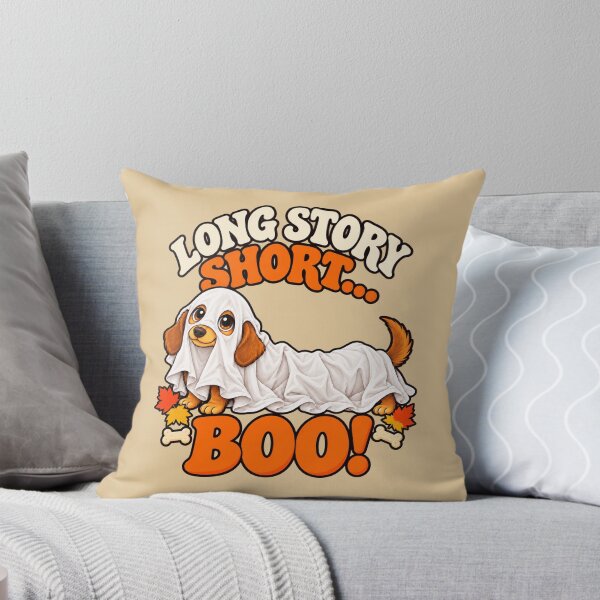 Item preview, Long Story Short Boo – Dachshund Ghost Halloween designed and sold by Blanczet.