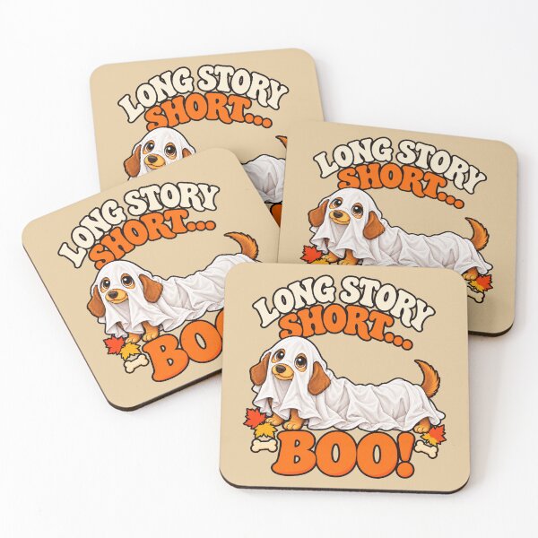 Item preview, Long Story Short Boo – Dachshund Ghost Halloween designed and sold by Blanczet.