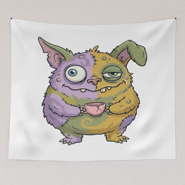 Item preview, Cute Ugly Monster, Funny Weird Creature Sticker designed and sold by Designs248877.
