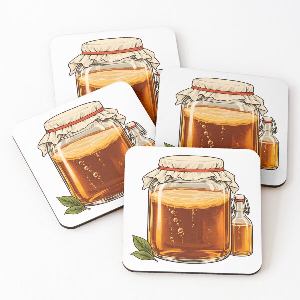 Item preview, Bubbling Kombucha Home Brewing Jar Art designed and sold by Philippa Shop.