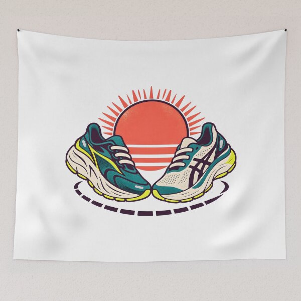 Item preview, Sunrise Running Club Shoes Emblem designed and sold by Philippa Shop.