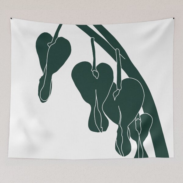 Item preview, Gable Green Bleeding Heart Flower Minimalist Illustration designed and sold by  CharlottePorterArt.