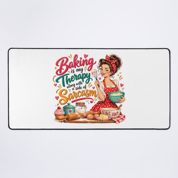Item preview, Baking is My Therapy Along with a Side of Sarcasm  designed and sold by chicdeboutique.