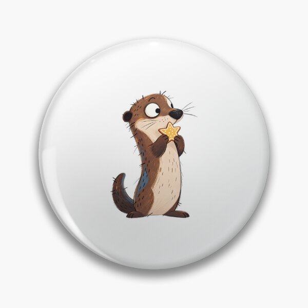 Item preview, Otter with a Christmas Star Cookie designed and sold by The-Art-of-D.