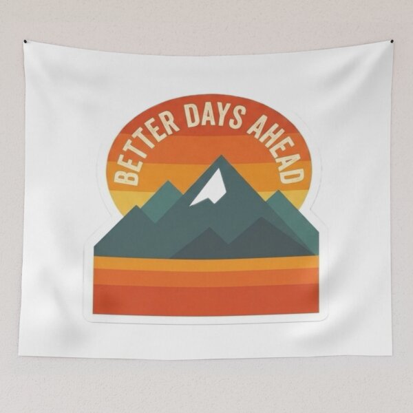 Item preview, Retro Mountain Sunset, Vintage Nature Sticker designed and sold by Designs248877.