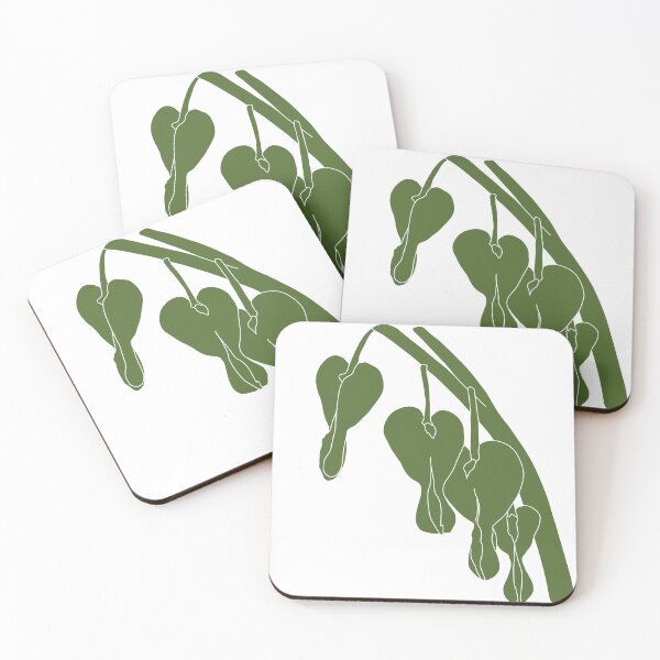 Item preview, Camo Green Bleeding Heart Flower Minimalist Illustration designed and sold by  CharlottePorterArt.