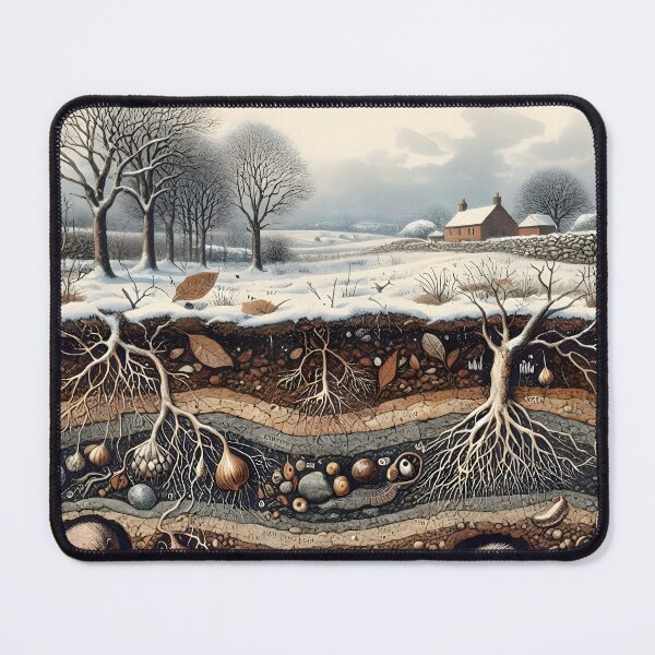 Item preview, Winter Woodland Underground Burrows and Hibernating Animals designed and sold by Sybille-Yates.