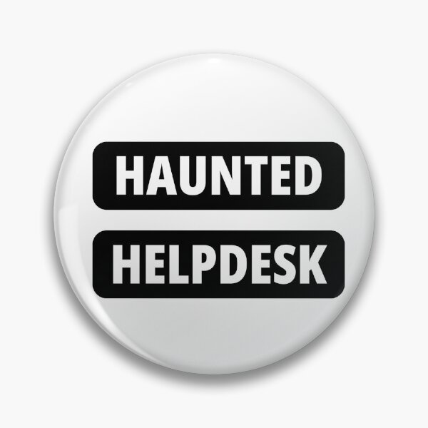 Item preview, Haunted Helpdesk Funny Halloween Sticker Spooky IT Support Text Quote designed and sold by PRIME4YOU.