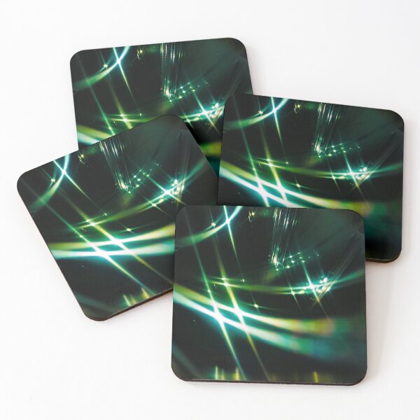 Item preview, Emerald Light Trails – Neon Green Abstract Photography, Futuristic Glow Art designed and sold by Visual Arts Dominika Cybuch.