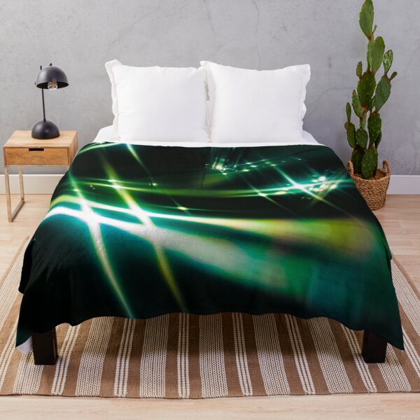 Item preview, Emerald Light Trails – Neon Green Abstract Photography, Futuristic Glow Art designed and sold by Visual Arts Dominika Cybuch.