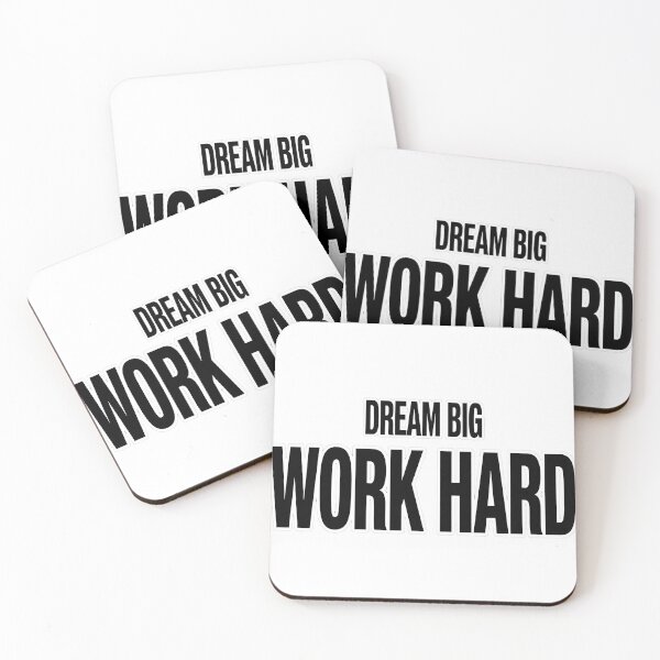Item preview, Dream Big Work Hard Motivational Typography Sticker designed and sold by Surabi-studio.