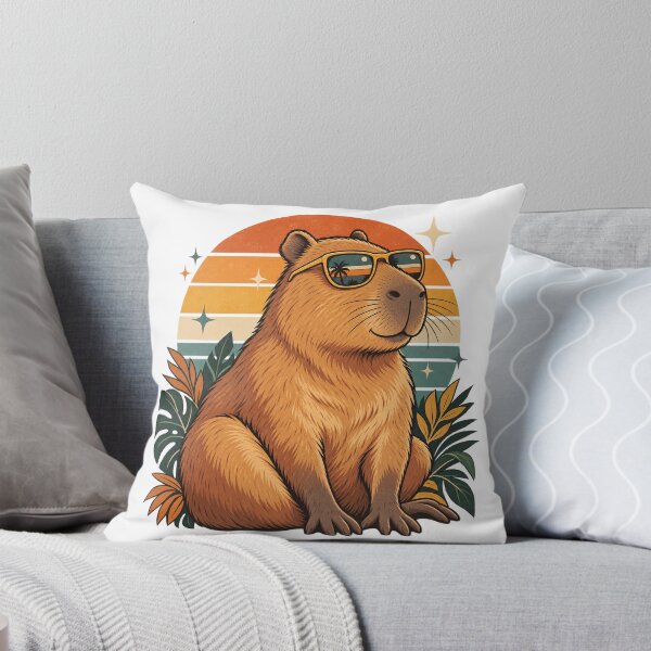 Item preview, Cool capybara wearing retro-style sunglasses designed and sold by Tillyvanilli.