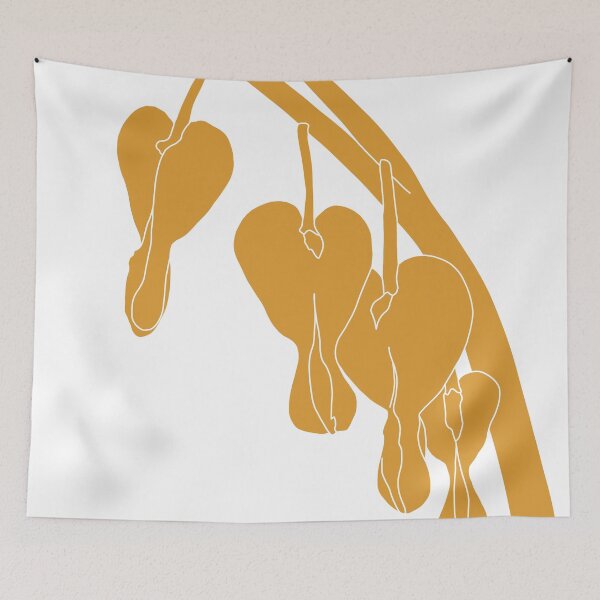 Item preview, Fire Bush Bleeding Heart Flower Minimalist Illustration designed and sold by  CharlottePorterArt.