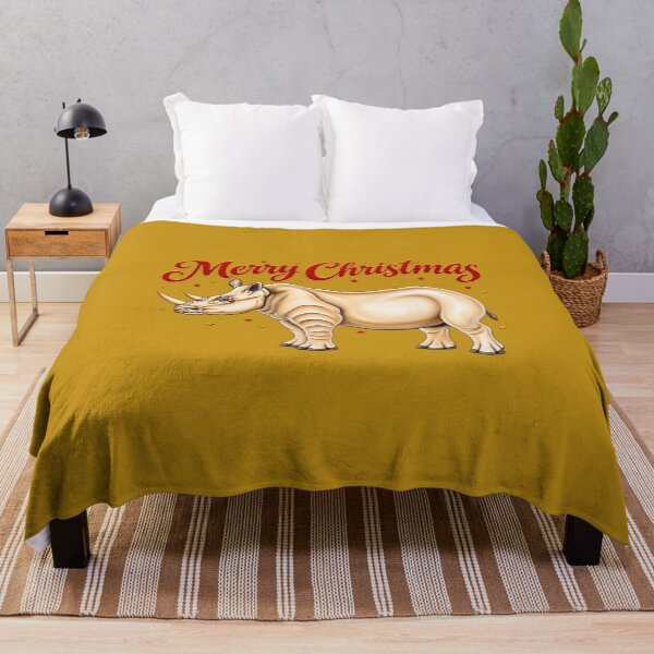 Item preview, Merry Christmas Rhino – African Wildlife Holiday Design designed and sold by annenambiro.