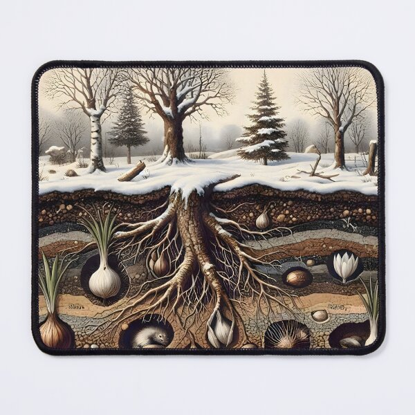 Item preview, Winter Woodland Underground Burrows and Hibernating Animals designed and sold by Sybille-Yates.