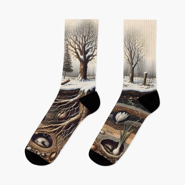 Item preview, Winter Woodland Underground Burrows and Hibernating Animals designed and sold by Sybille-Yates.