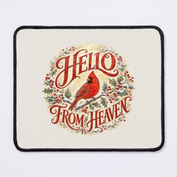 Item preview, Cardinal Hello From Heaven Memorial Watercolor Winter Bird Gift designed and sold by shifumart.
